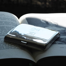 Load image into Gallery viewer, Antique Victorian Solid Silver Cigarette Case Wonderful Curve &amp; Crested - London 1894
