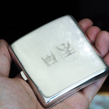 Load image into Gallery viewer, Antique Victorian Solid Silver Cigarette Case Wonderful Curve &amp; Crested - London 1894

