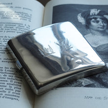 Load image into Gallery viewer, Antique Victorian Solid Silver Cigarette Case Wonderful Curve &amp; Crested - London 1894
