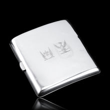 Load image into Gallery viewer, Antique Victorian Solid Silver Cigarette Case Wonderful Curve &amp; Crested - London 1894
