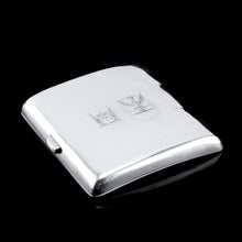 Load image into Gallery viewer, Antique Victorian Solid Silver Cigarette Case Wonderful Curve &amp; Crested - London 1894
