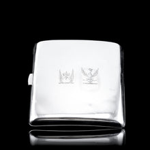 Load image into Gallery viewer, Antique Victorian Solid Silver Cigarette Case Wonderful Curve &amp; Crested - London 1894
