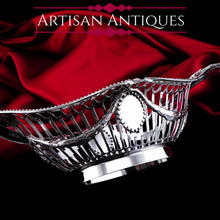 Load image into Gallery viewer, Antique Victorian Solid Silver Bowl/Basket in Neoclassical Style - William Hutton &amp; Sons 1899
