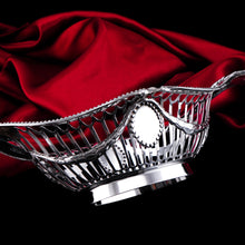 Load image into Gallery viewer, Antique Victorian Solid Silver Bowl/Basket in Neoclassical Style - William Hutton &amp; Sons 1899
