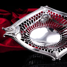 Load image into Gallery viewer, Antique Victorian Solid Silver Bowl/Basket in Neoclassical Style - William Hutton &amp; Sons 1899
