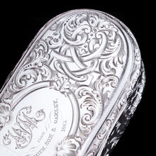 Load image into Gallery viewer, Antique Victorian Solid Silver Snuff Box Oval/Oblong Shape - Charles Rawlings &amp; William Summers 1849
