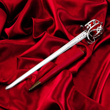 Load image into Gallery viewer, Antique Scottish Solid Silver Letter Opener, Military Basket Hilt Sword Design - 1905
