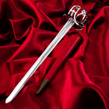 Load image into Gallery viewer, Antique Scottish Solid Silver Letter Opener, Military Basket Hilt Sword Design - 1905
