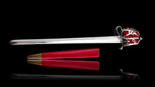 Load image into Gallery viewer, Antique Scottish Solid Silver Letter Opener, Military Basket Hilt Sword Design - 1905
