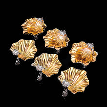 Load image into Gallery viewer, Antique Victorian Sterling Silver Scallop Shell Salts/Butter Dishes Set of 6 - Barnards 1855
