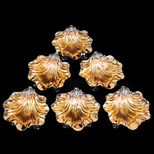 Load image into Gallery viewer, Antique Victorian Sterling Silver Scallop Shell Salts/Butter Dishes Set of 6 - Barnards 1855
