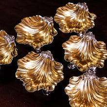 Load image into Gallery viewer, Antique Victorian Sterling Silver Scallop Shell Salts/Butter Dishes Set of 6 - Barnards 1855
