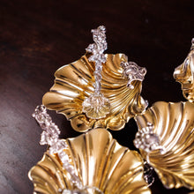 Load image into Gallery viewer, Antique Georgian Silver Salt Spoons Rococo Shell Design - 1824
