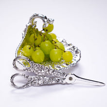 Load image into Gallery viewer, Magnificent Antique Georgian Solid Silver Grape Scissors/Shears with Figural Bacchanalia Masks - London c.1830
