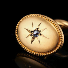 Load image into Gallery viewer, Antique Victorian Diamond &amp; 14ct Gold Star Cufflinks - c.1880
