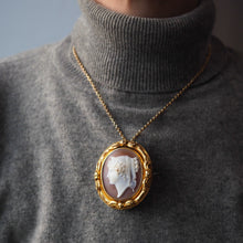 Load image into Gallery viewer, Magnificent Large Antique Victorian 18K Gold Cameo Brooch Pendant Locket - c.1860
