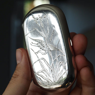 Antique Victorian Solid Silver Cigarette Case Aesthetic Style