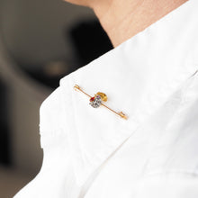 Load image into Gallery viewer, Antique Victorian Diamond and Ruby 15ct Gold Cockerel/Rooster/Chicken Brooch Pin - c.1890
