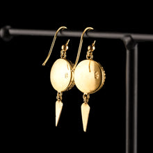 Load image into Gallery viewer, Majestic Pair of Antique Victorian 18ct Gold Earrings Etruscan Style - c.1880
