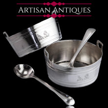 Load image into Gallery viewer, Antique Victorian Solid Silver Salt Cellar Novelty Pail/Basket Design - Wilson &amp; Davis 1870
