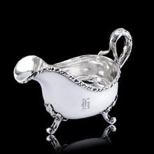 Load image into Gallery viewer, Rare Antique Victorian Sterling Silver Naturalistic Sauce Boat with Fabulous Acorn Design - London 1881
