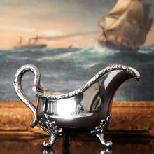 Load image into Gallery viewer, Rare Antique Victorian Sterling Silver Naturalistic Sauce Boat with Fabulous Acorn Design - London 1881
