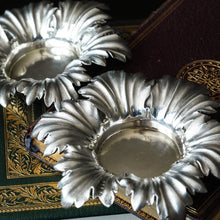 Load image into Gallery viewer, Antique Victorian Solid Silver Salts/Small Dishes with Fabulous Foliate Chasing - Barnards 1840.
