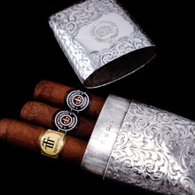 Load image into Gallery viewer, A Magnificent Victorian Solid Sterling Silver Cigar Cheroot Case - Nathaniel Mills 1841
