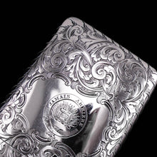 Load image into Gallery viewer, A Magnificent Victorian Solid Sterling Silver Cigar Cheroot Case - Nathaniel Mills 1841
