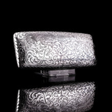 Load image into Gallery viewer, A Magnificent Victorian Solid Sterling Silver Cigar Cheroot Case - Nathaniel Mills 1841
