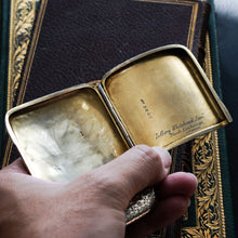 Load image into Gallery viewer, Antique Victorian Solid Silver Cigarette Case with Unusual Opening Mechanism - Birmingham 1886
