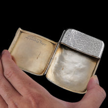 Load image into Gallery viewer, Antique Victorian Solid Silver Cigarette Case with Unusual Opening Mechanism - Birmingham 1886
