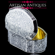 Load image into Gallery viewer, Antique French Solid Silver Niello Table Snuff Box - c.1880
