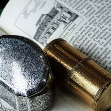 Load image into Gallery viewer, Antique French Solid Silver Niello Table Snuff Box - c.1880
