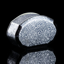 Load image into Gallery viewer, Antique French Solid Silver Niello Table Snuff Box - c.1880
