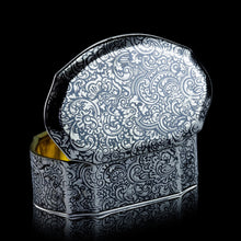 Load image into Gallery viewer, Antique French Solid Silver Niello Table Snuff Box - c.1880
