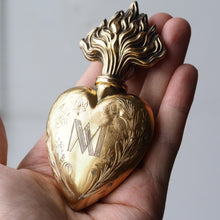 Load image into Gallery viewer, Antique Silver Gilt Heart Perfume Scent Bottle Flask - French 19th c.
