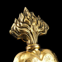 Load image into Gallery viewer, Antique Silver Gilt Heart Perfume Scent Bottle Flask - French 19th c.

