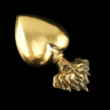 Load image into Gallery viewer, Antique Silver Gilt Heart Perfume Scent Bottle Flask - French 19th c.
