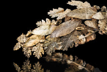 Load image into Gallery viewer, Antique French Solid Silver Gilt Crown Foliate Wreath with Laurel/Acorn Leaves 19th Century.
