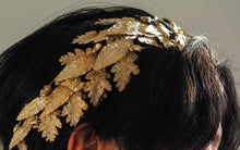 Load image into Gallery viewer, Antique French Solid Silver Gilt Crown Foliate Wreath with Laurel/Acorn Leaves 19th Century.
