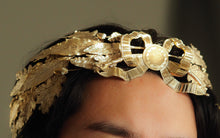 Load image into Gallery viewer, Antique French Solid Silver Gilt Crown Foliate Wreath with Laurel/Acorn Leaves 19th Century.
