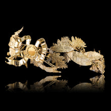 Load image into Gallery viewer, Antique French Solid Silver Gilt Crown Foliate Wreath with Laurel/Acorn Leaves 19th Century.
