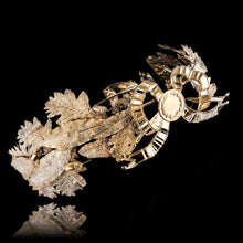 Load image into Gallery viewer, Antique French Solid Silver Gilt Crown Foliate Wreath with Laurel/Acorn Leaves 19th Century.
