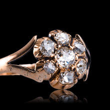 Load image into Gallery viewer, Antique Georgian Diamond Ring with Flower Cluster Design 9K Gold - c.1830
