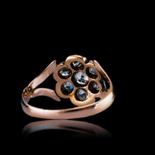 Load image into Gallery viewer, Antique Georgian Diamond Ring with Flower Cluster Design 9K Gold - c.1830
