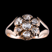 Load image into Gallery viewer, Antique Georgian Diamond Ring with Flower Cluster Design 9K Gold - c.1830
