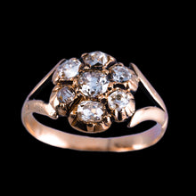 Load image into Gallery viewer, Antique Georgian Diamond Ring with Flower Cluster Design 9K Gold - c.1830
