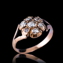 Load image into Gallery viewer, Antique Georgian Diamond Ring with Flower Cluster Design 9K Gold - c.1830
