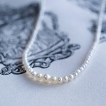 Load image into Gallery viewer, Antique Georgian Natural Seed Pearl Necklace 9K Gold Clasp c.1800
